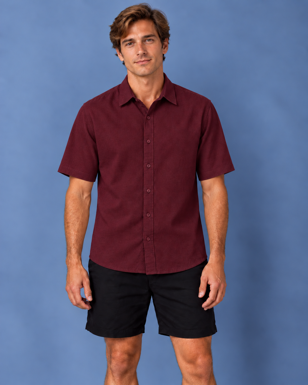 Camisa de Linho Manga Curta Antibes